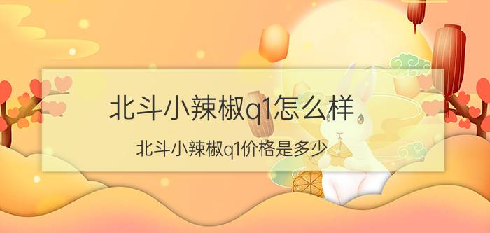 北斗小辣椒q1怎么样 北斗小辣椒q1价格是多少